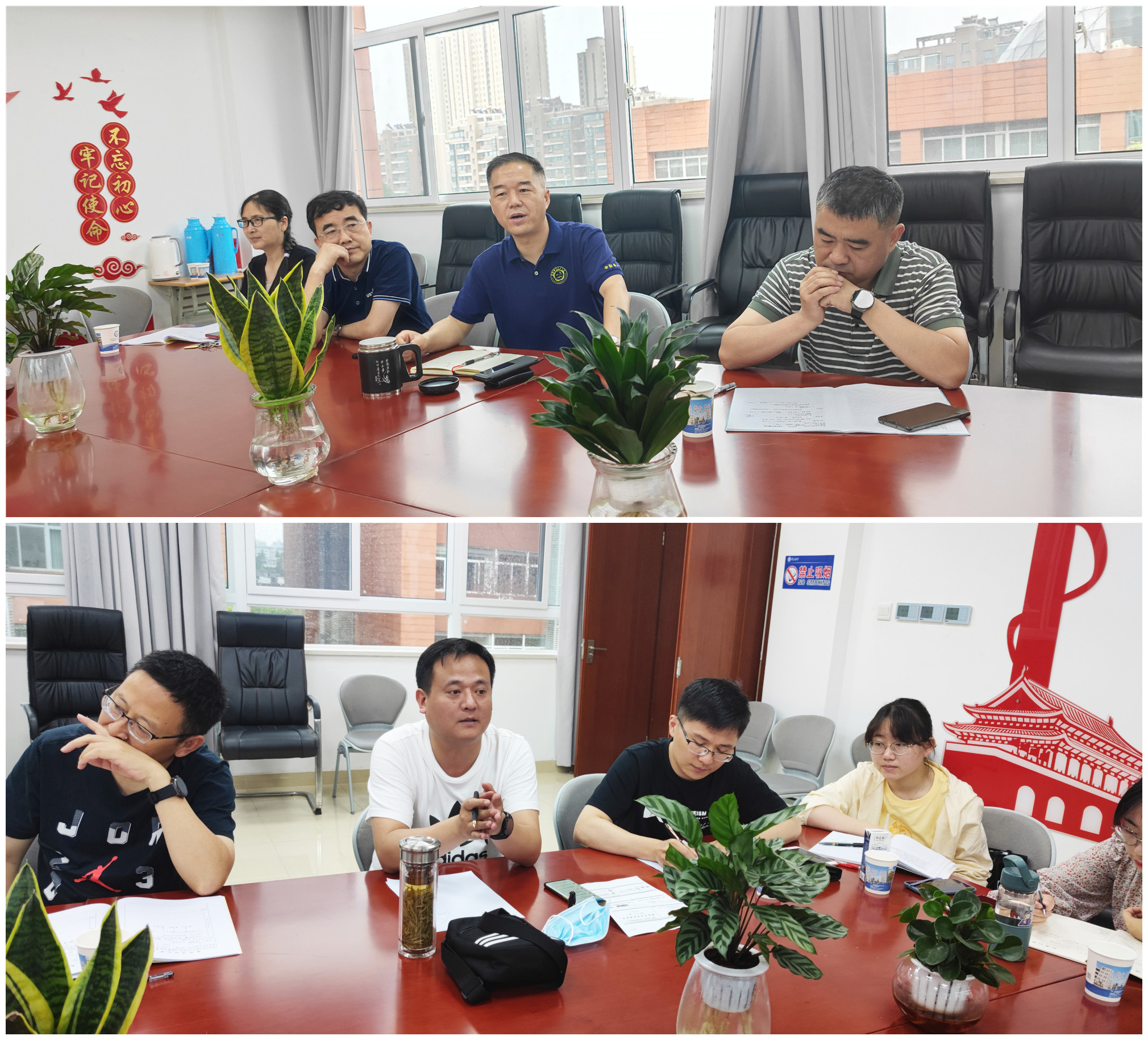 校徐斌副校长,教务处戈益超副主任,工大附中特级教师徐伟,李中华老师